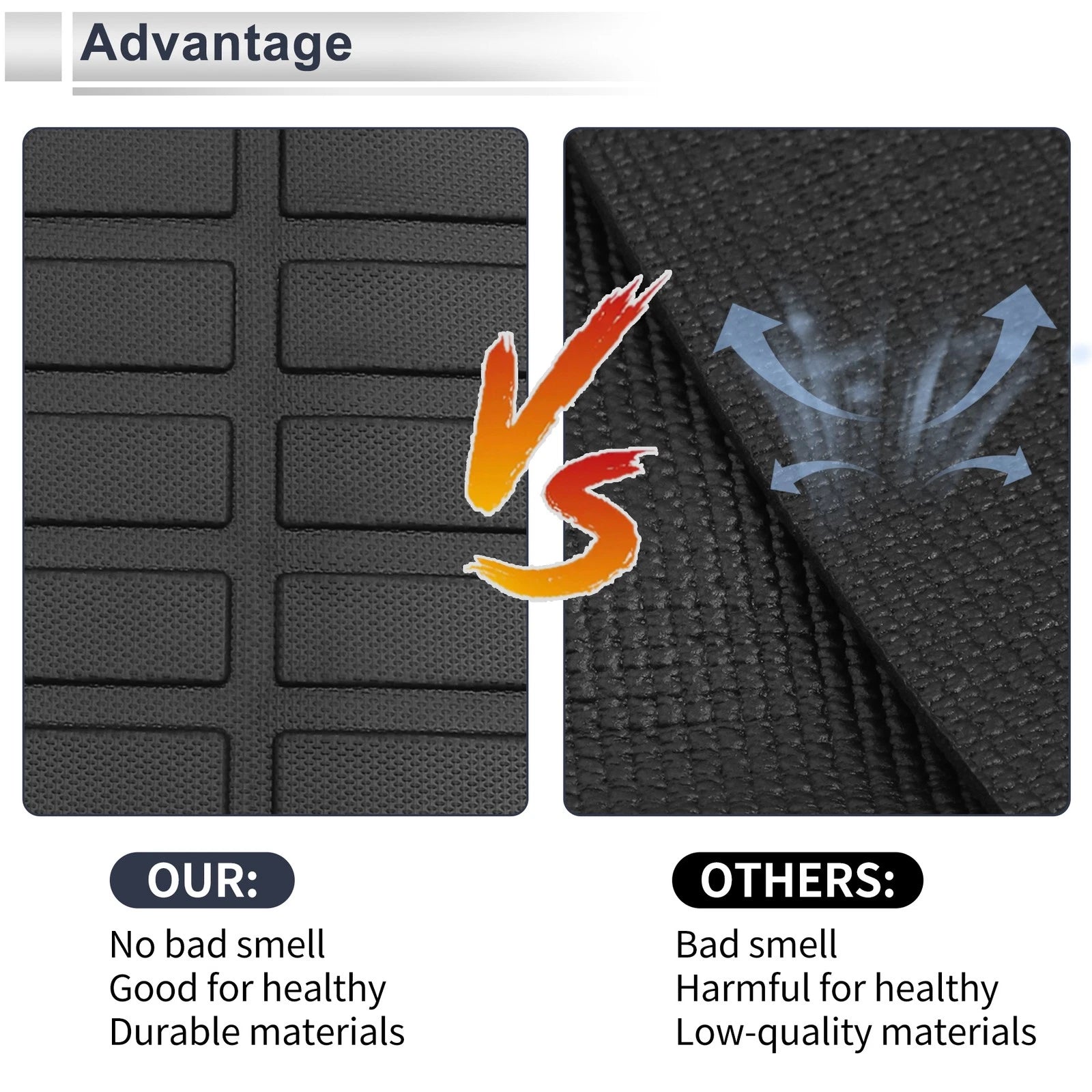 Cargo Liner Rear Trunk Mat for Honda Pilot (2016–2024) TPE Long Grid Pattern
