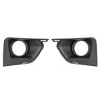 Set of 2 Black Fog Light Bezels for Chevy Traverse (2018-2021)