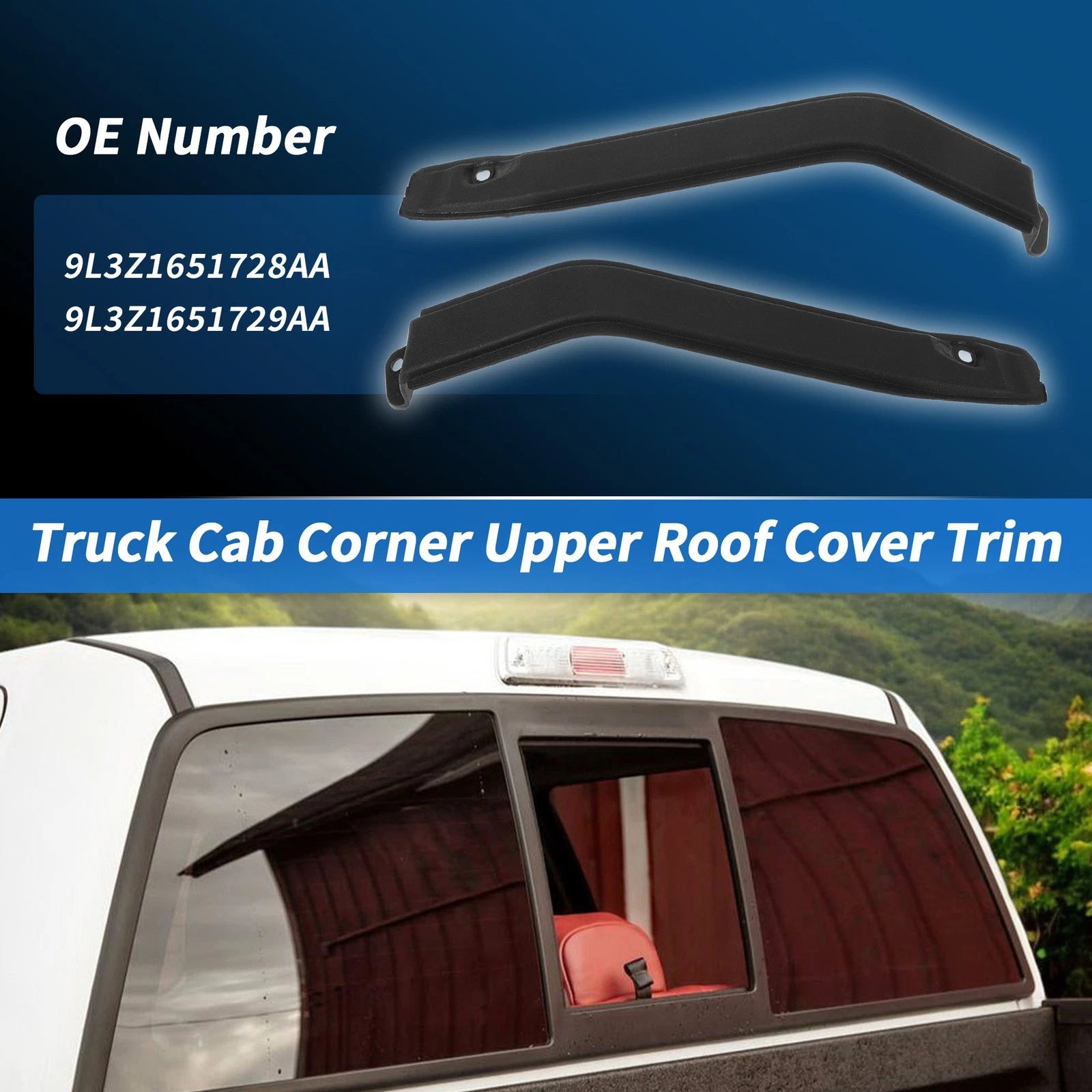 Cab Corner Upper Roof Side Cover Trim for Ford F-150 (2009–2014)