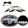 4X Smoked Lens White LED Running Lights for Toyota 4Runner (2014–2019)