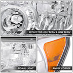 Left Chrome Housing Projector Headlight for Toyota Sequoia Tundra (2007–2017)