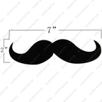 Curled Tip Black Mustache Decal Sticker for Any Car (2000-2025)