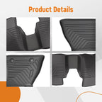 Carpet Floor Mat Set for Hyundai Elantra (2017–2020) Black TPE Rubber Liners