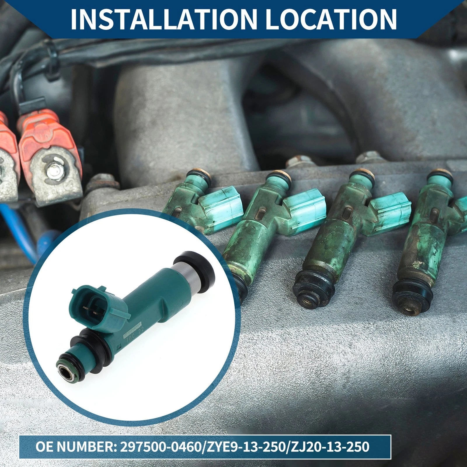 Fuel Injector No. 297500-0460 for Mazda 3 Hatchback 1.6 MZR (2008–2014)