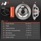 Rear Disc Brake Rotors for Hyundai Santa Fe Sport, Kia Sedona, Sorento (2013–2019)