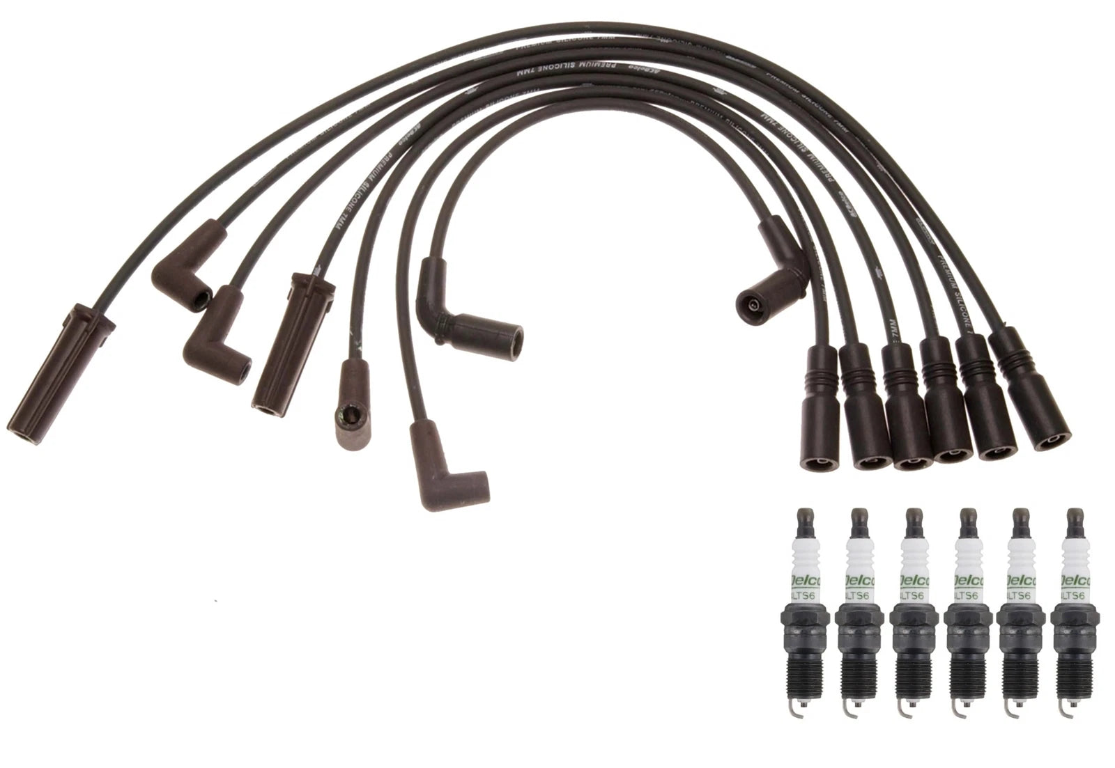 Ignition Wire Set & 6 ACDelco Spark Plugs for S10 Safari (1994–2005)