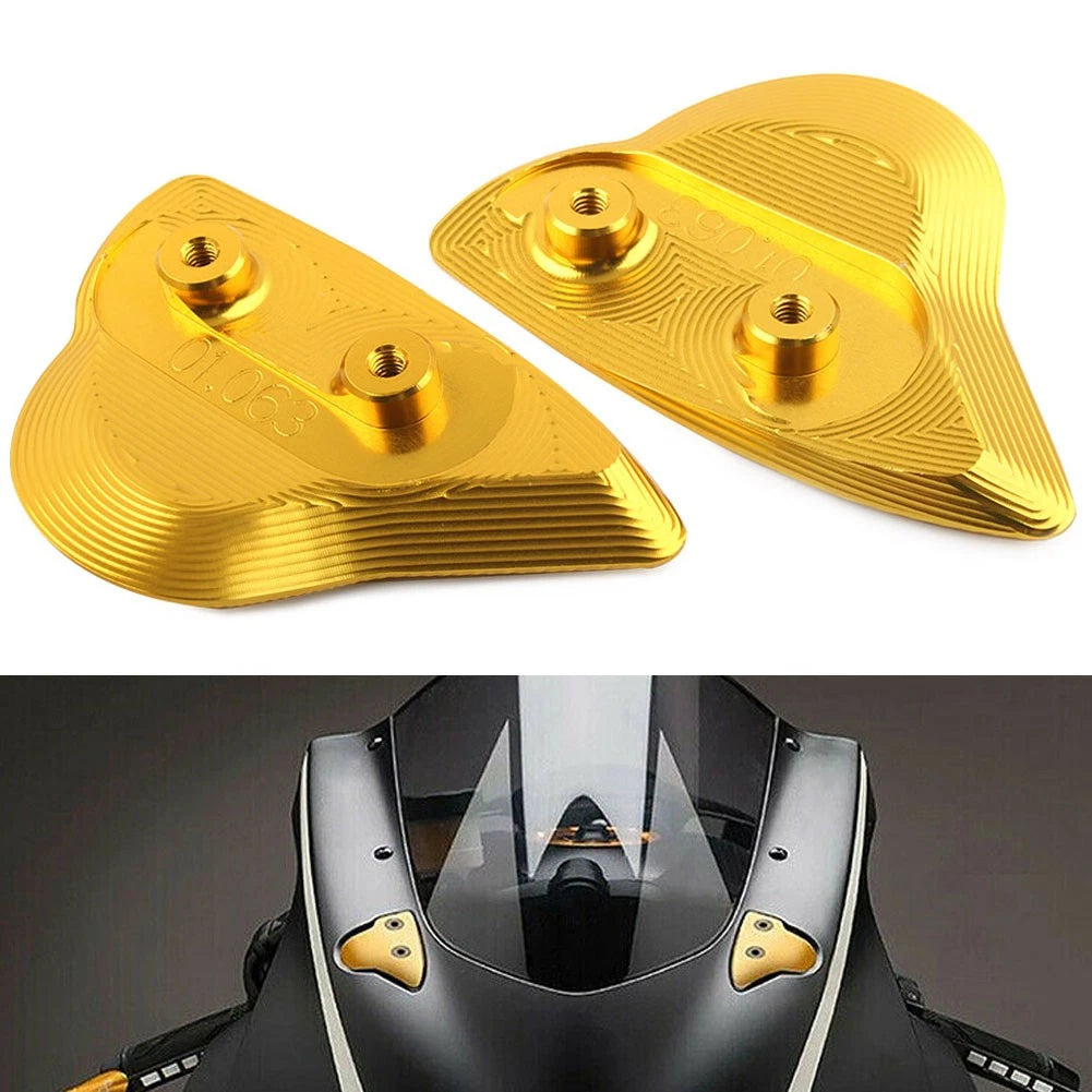 Rearview Mirror Block Off Plates for Yamaha YZF-R6 (2017–2024) - Gold