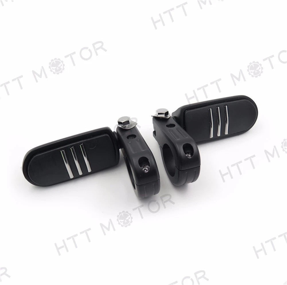 1.5" Flame Foot Peg P-Clamp Mounting Bracket for Yamaha Roadstar, Kawasaki Vulcan