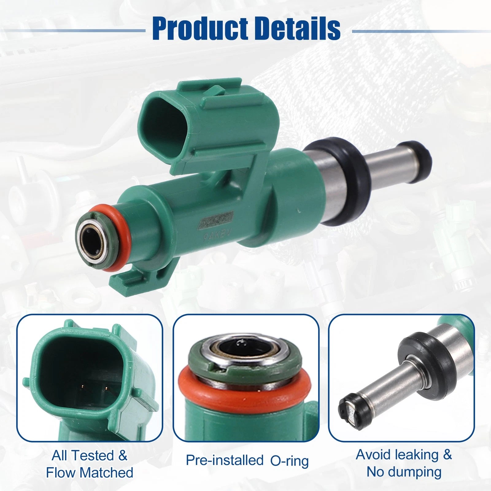 Set of 4 Fuel Injector Nozzles for Lexus GS460 (2009–2011) 23250-38050