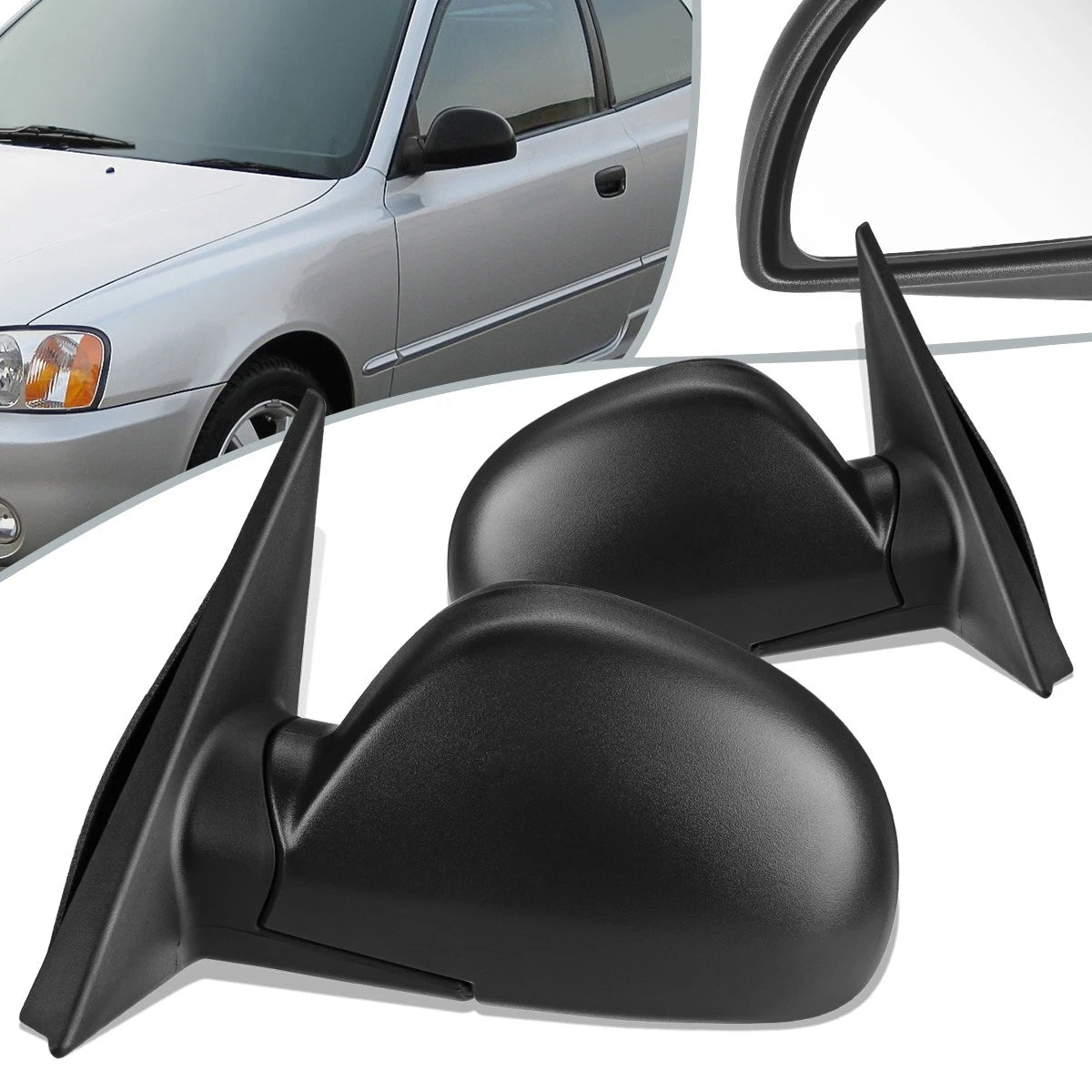 Pair Power Heated Side Door Mirrors for Hyundai Accent (2002–2005) HY1320139 HY1321139