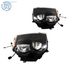 Halogen Headlights for Jeep Grand Cherokee (2005–2007) Left & Right Black Housing