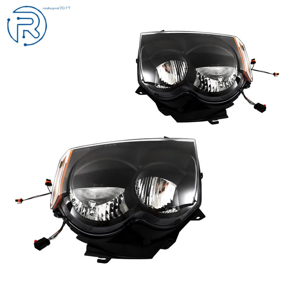 Halogen Headlights for Jeep Grand Cherokee (2005–2007) Left & Right Black Housing