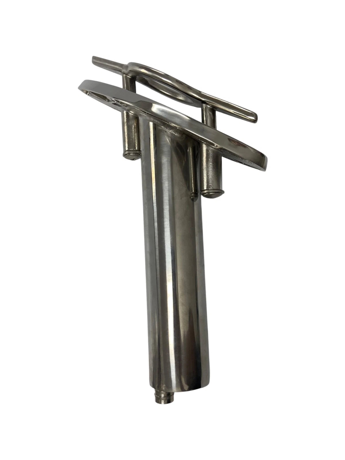 6" Cleat with Rod Holder for Various Boats (15 Degree, Stainless Steel)