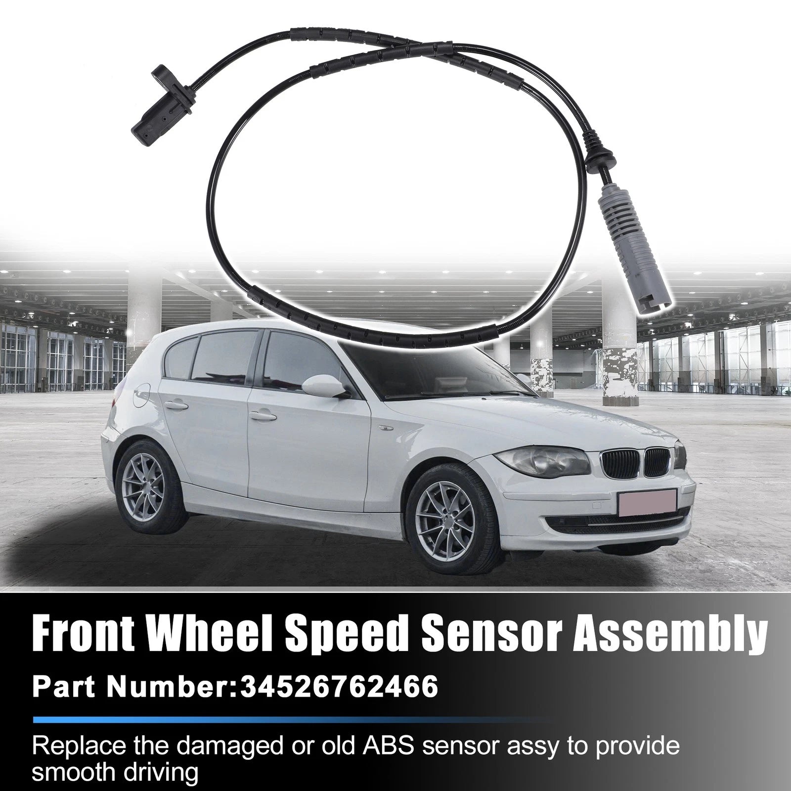 2pcs ABS Wheel Speed Sensor No. 34526762466 for BMW 125i (2004–2013)