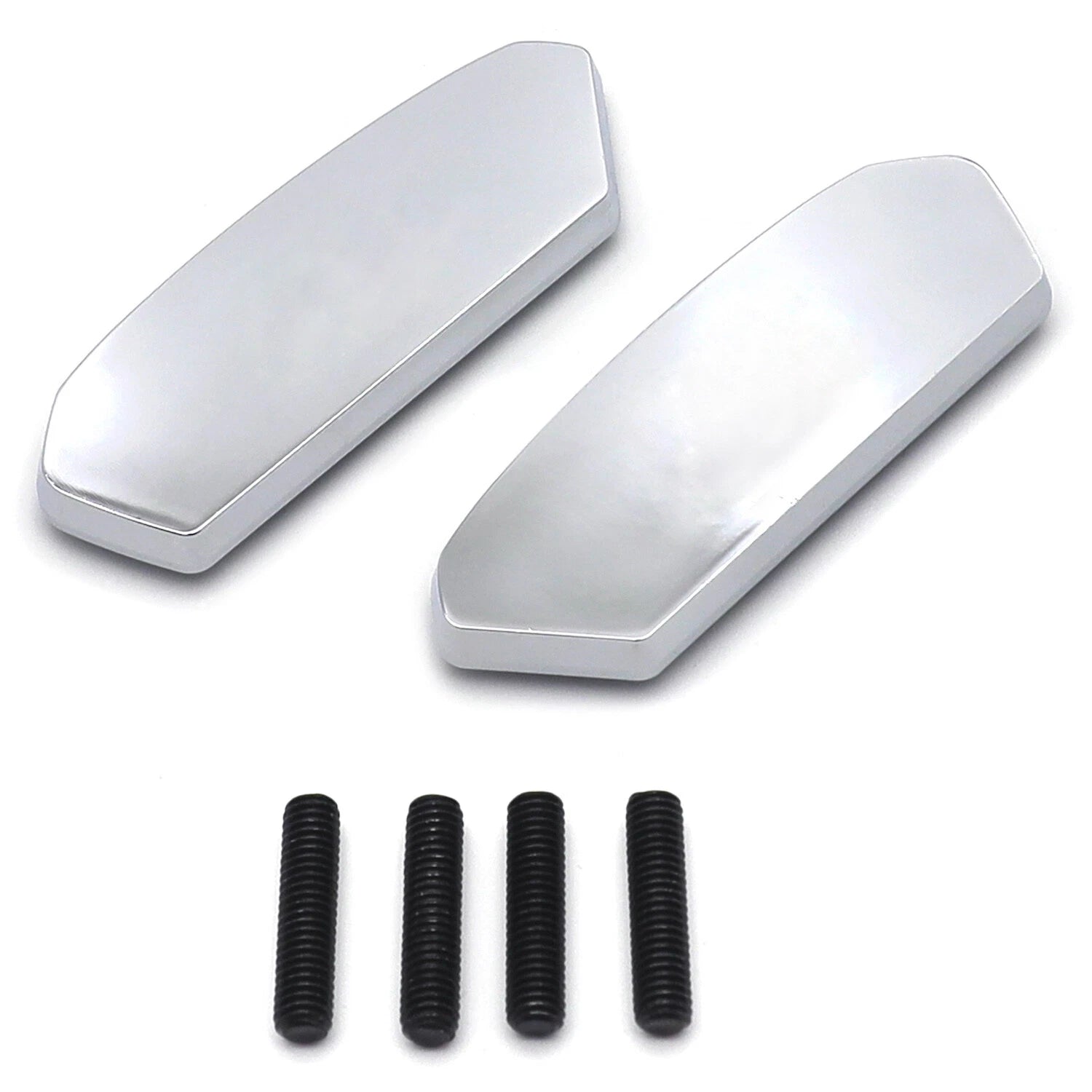 Chrome Mirror Block Off Bases Plates for Suzuki GSX-R 1000 (2017–2021)