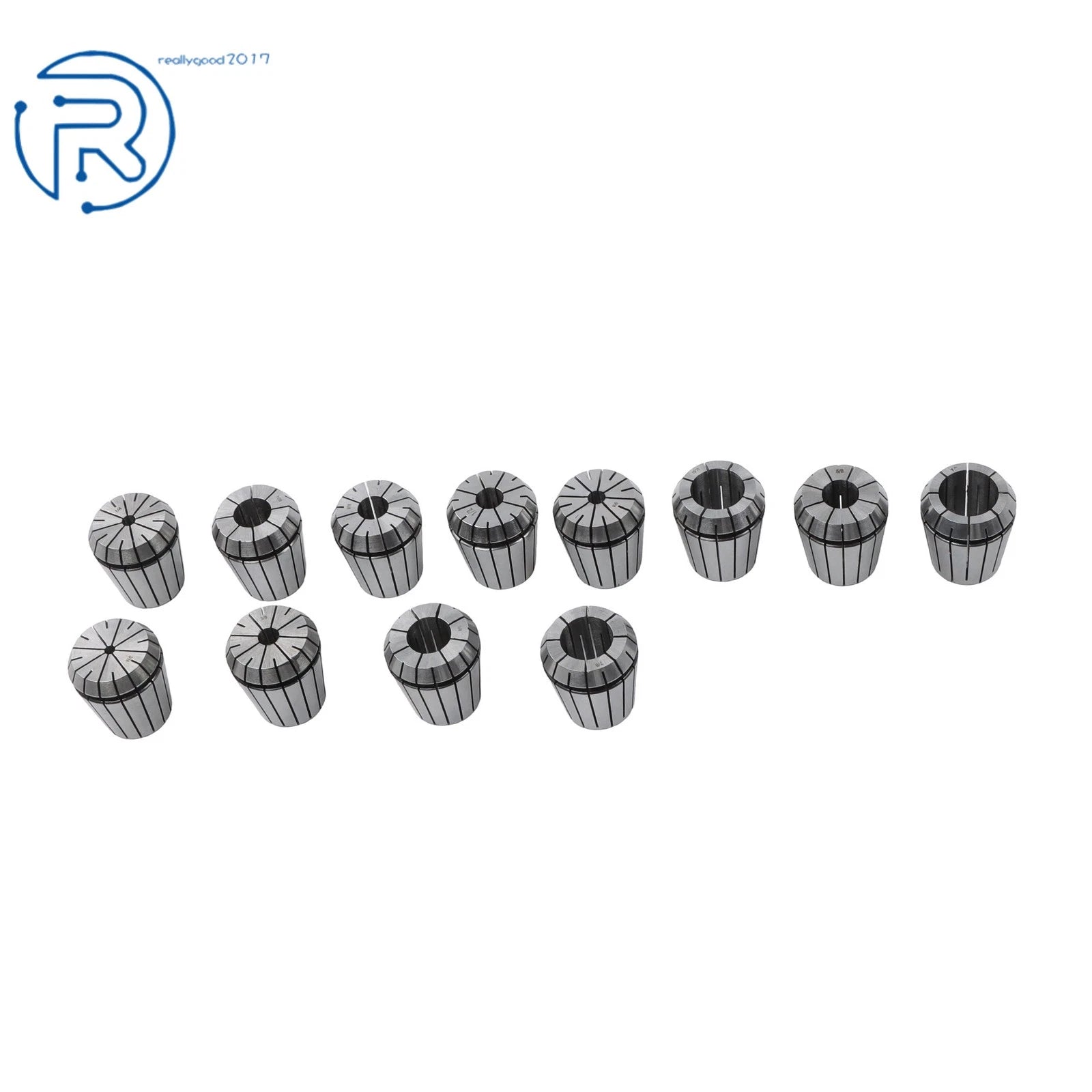 Set of 17 Spring Collet Chucks for NMTB Tool Holders (ER-40)