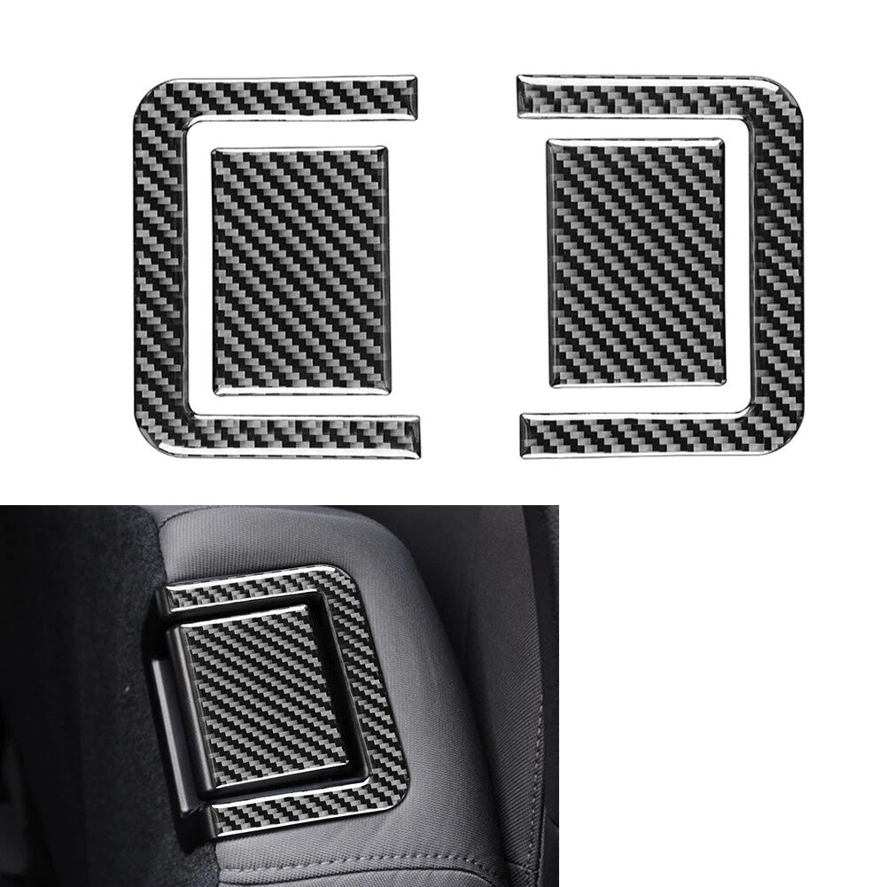 Set of 4 Carbon Fiber Rear Seat Adjustment Panel Cover Trim for Toyota Tundra (2014–2021)