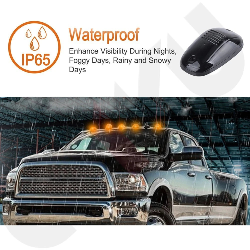 Set of 5 LED Roof Cab Marker Lights for Dodge Ram 4500 3500 (2003–2018)