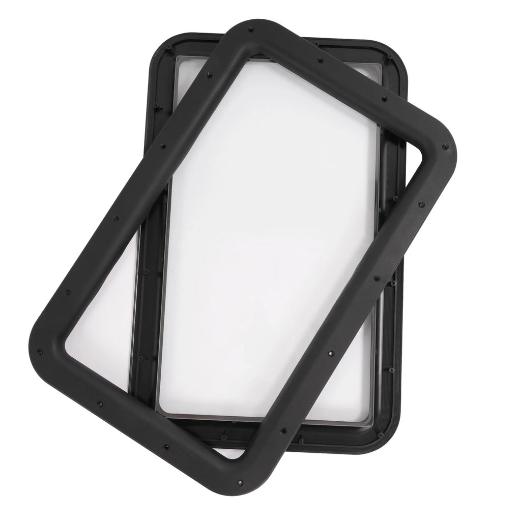 Black RV Entry Door Window for RV Camper