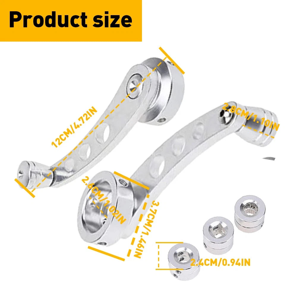 2X Billet Aluminum Window Crank Handles for Universal Cars