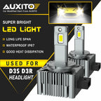 2X D3S D3R LED Headlight Bulbs 120W 6000K HID Xenon Conversion Kit