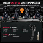 Set of 4 Ignition Coils & 4 Iridium Spark Plugs for Chevrolet Malibu (2016–2022)