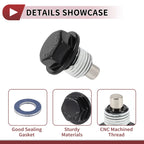 Set of 1 Oil Drain Plug for Toyota Tacoma Tundra Camry (No. 9043012031)