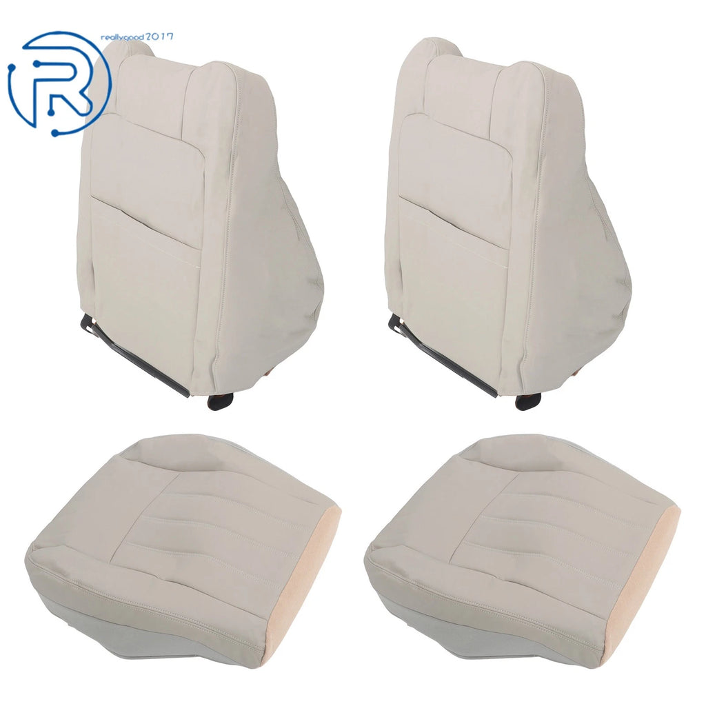 Set of 4 Gray Leather Seat Covers for Chrysler 300C (2005–2010)