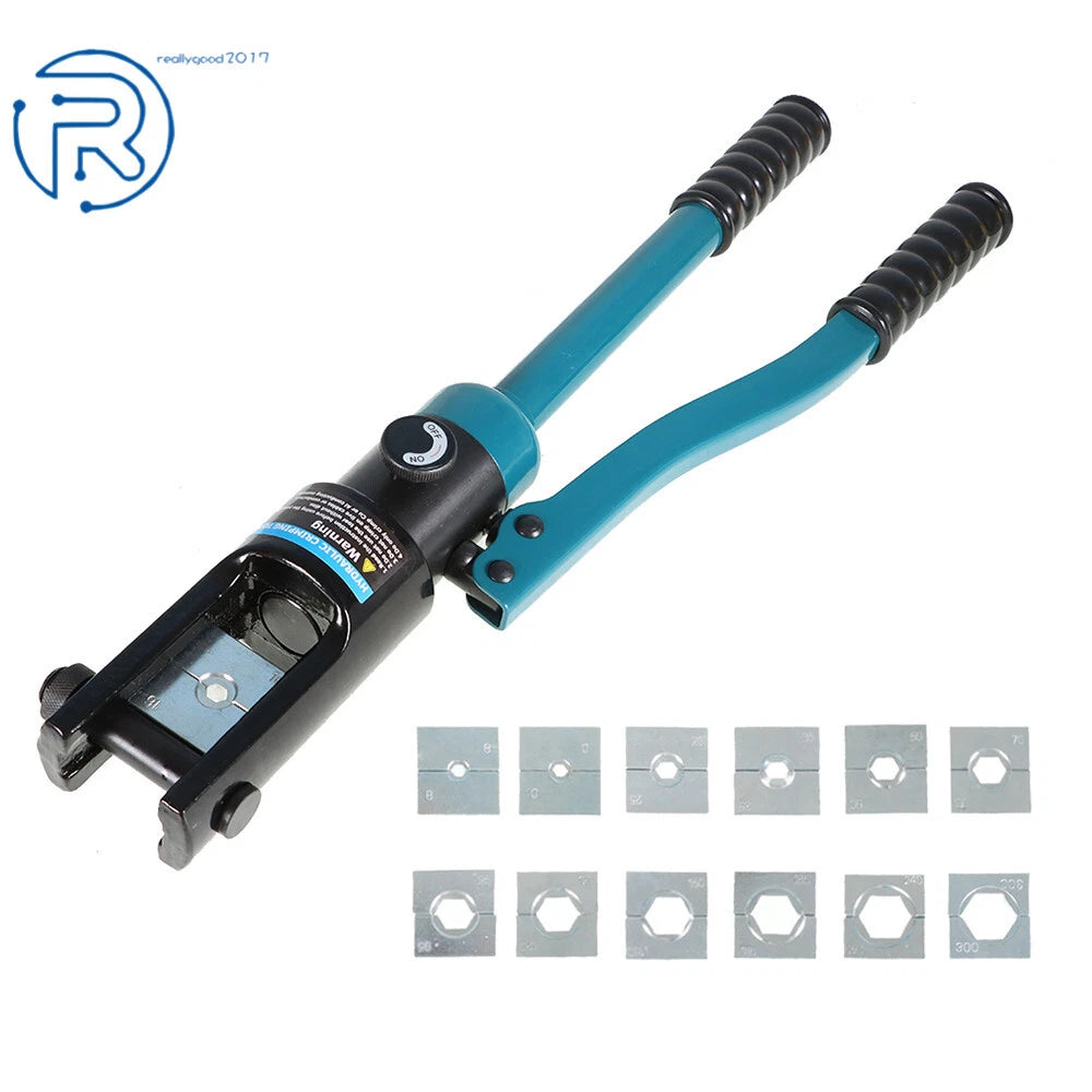 Hydraulic Wire Terminal Crimper for Battery Cable Lug (16 Mt 13Dies)