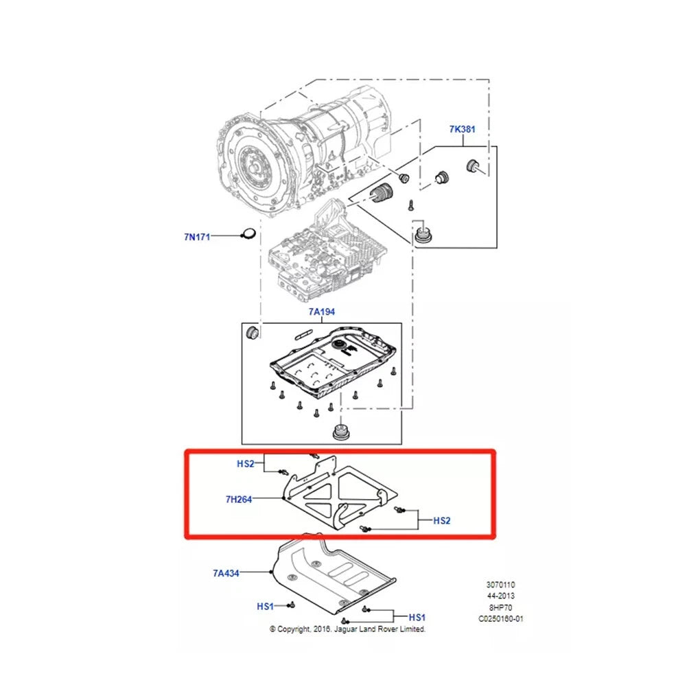 Oil Pan Heat Shield Bracket for Land Rover LR4, Discovery 5, Range Rover Sport (2010–2023)