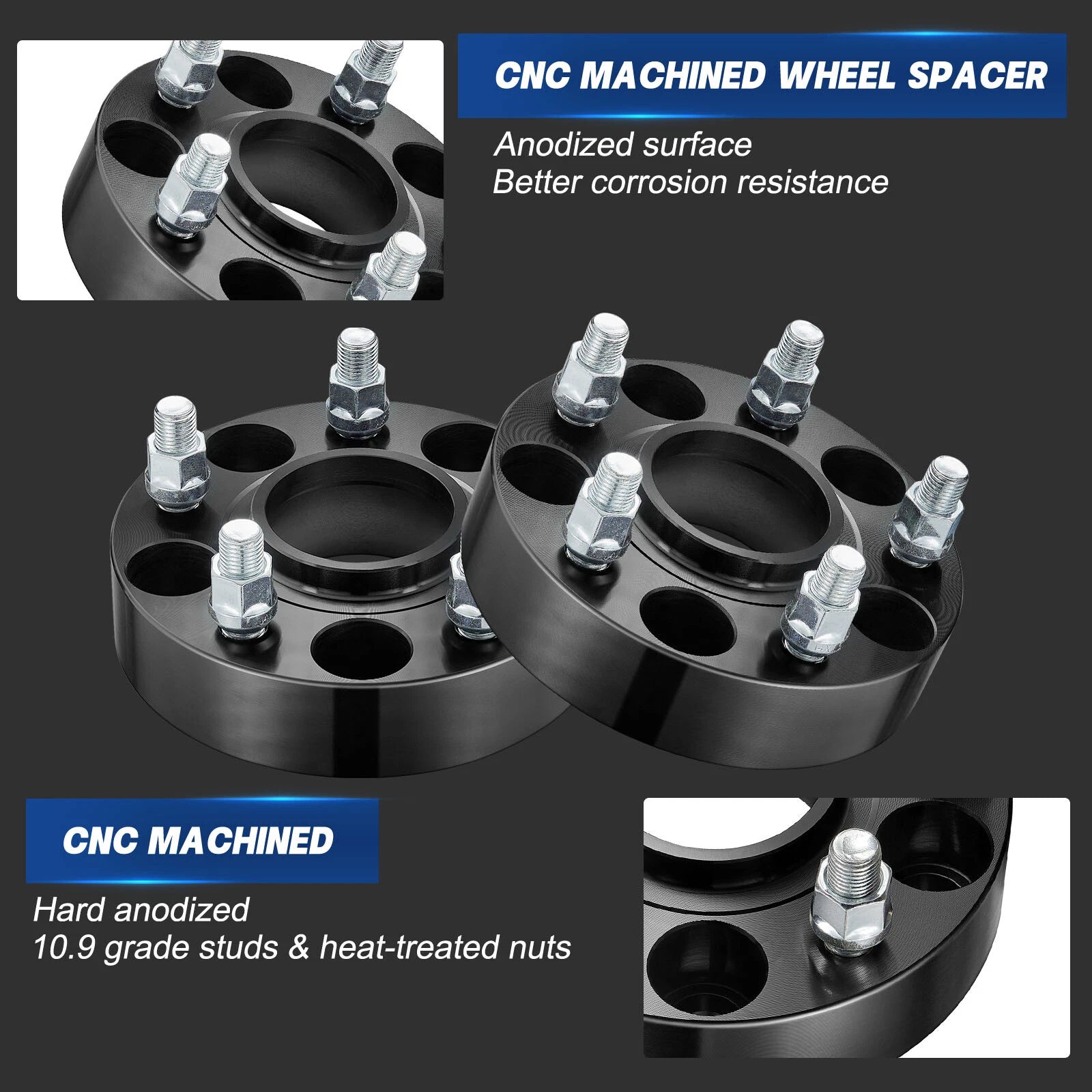 Set of 4 Hubcentric Wheel Spacers for Jeep Grand Cherokee Wrangler Gladiator