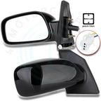 Pair Black Power Side Mirrors for Toyota Corolla (2003–2008)