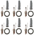 Set of 6 Denso Iridium Spark Plugs & Coil Boots for Camry RAV4 (2007–2019)