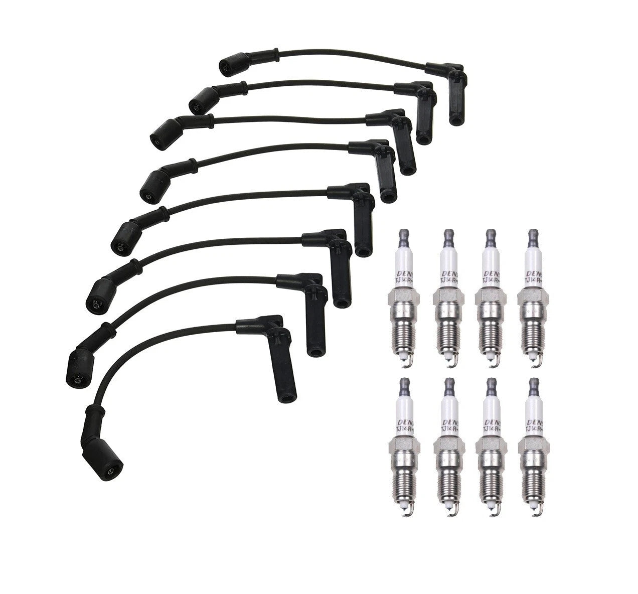 Denso Wire Set & Double Platinum Spark Plug Kit for Chevy GMC 8.1L V8 (2001–2006)