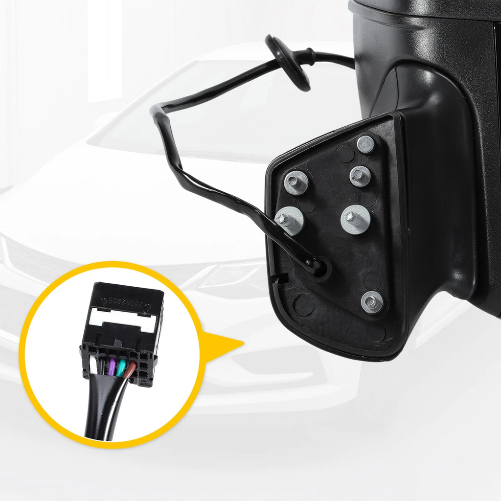 5Pin Left Side Door Mirror Gloss Black for Chevy Cruze (2016–2019)