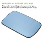 Right Side Blue Mirror Glass w/ Back Heated for BMW 3 Series E30 E36