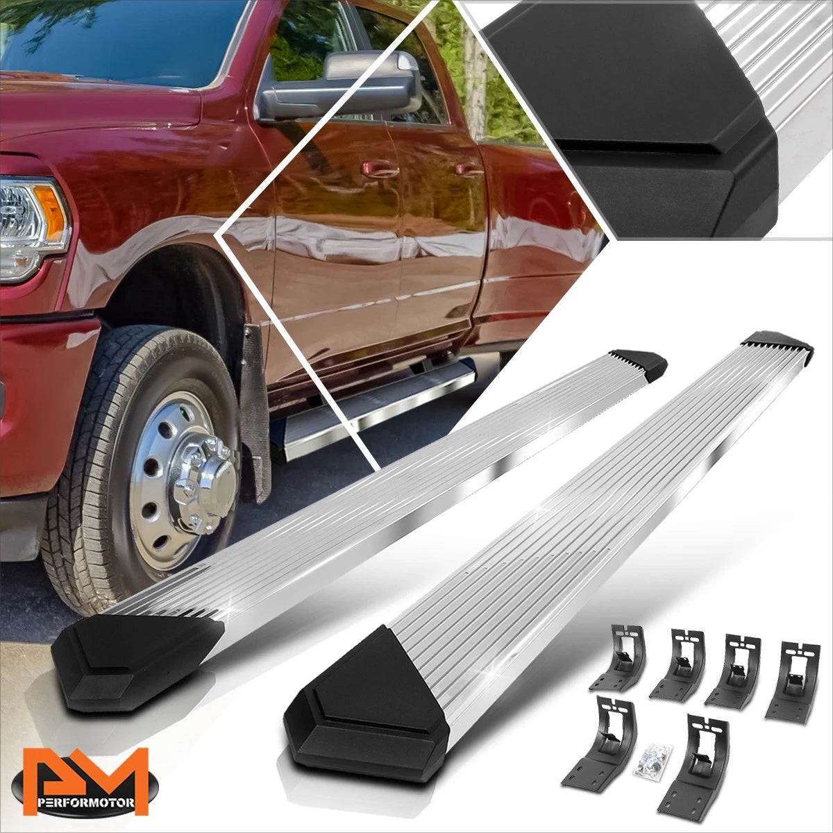 Set of 2 Step Bars for Dodge Ram 1500 2500 3500 Crew Cab (2009–2024)