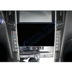 Carbon Fiber Central Control Panel Frame Cover Trims for Infiniti Q50 Q60 (2014-2024)
