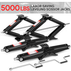 4X 2.5 Ton 24" RV Camper Stabilizer Leveling Scissor Jacks w/ Crank Handle