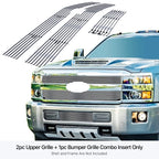 Stainless Chrome Billet Grille Combo for Chevy Silverado 2500/3500HD (2015-2018)