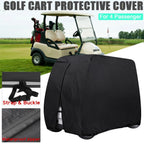 Heavy Duty Waterproof Golf Cart Cover Tarp for EZGO, Club Car, Yamaha (4 Passengers)