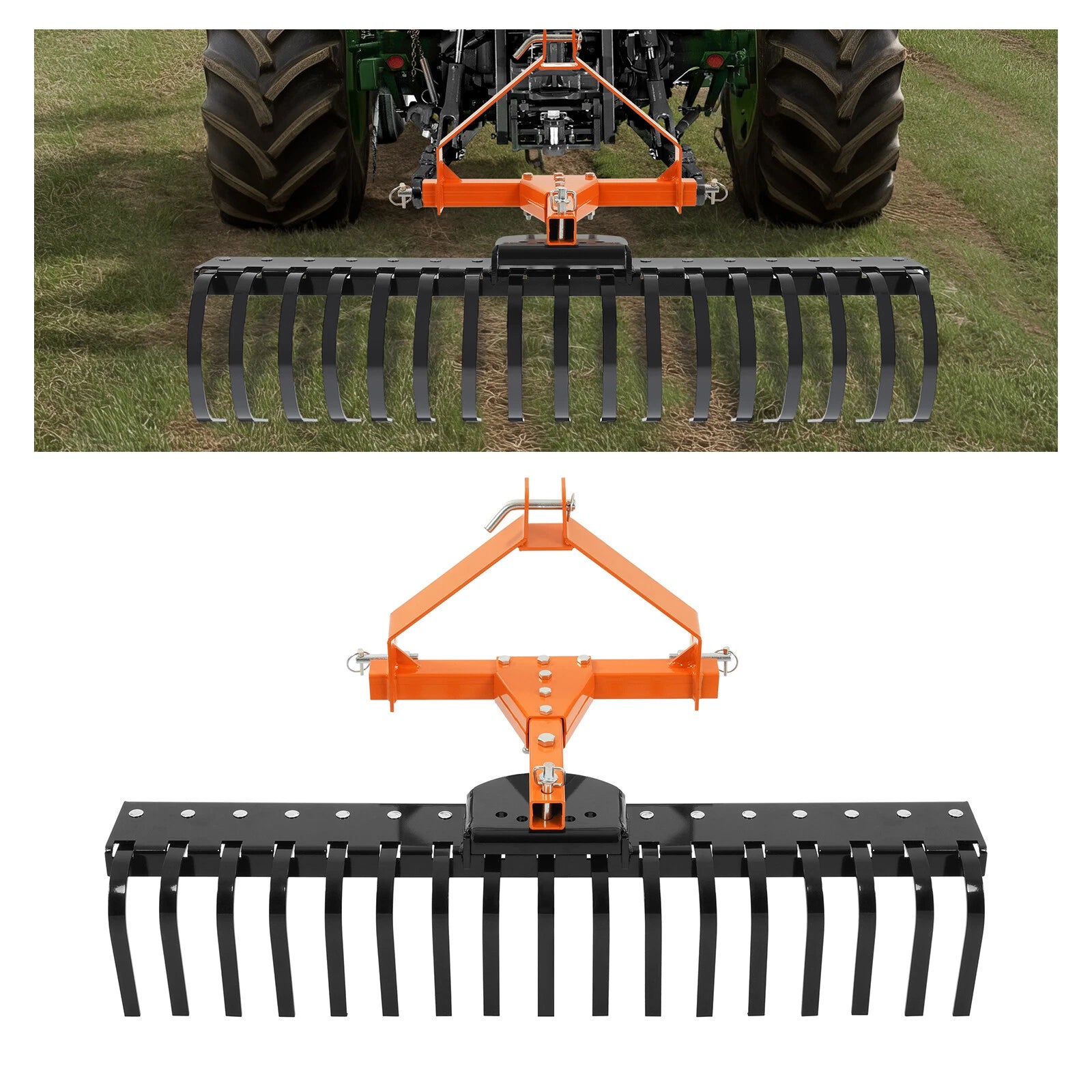3-Point Tow-Behind Rake for Tractor (50")