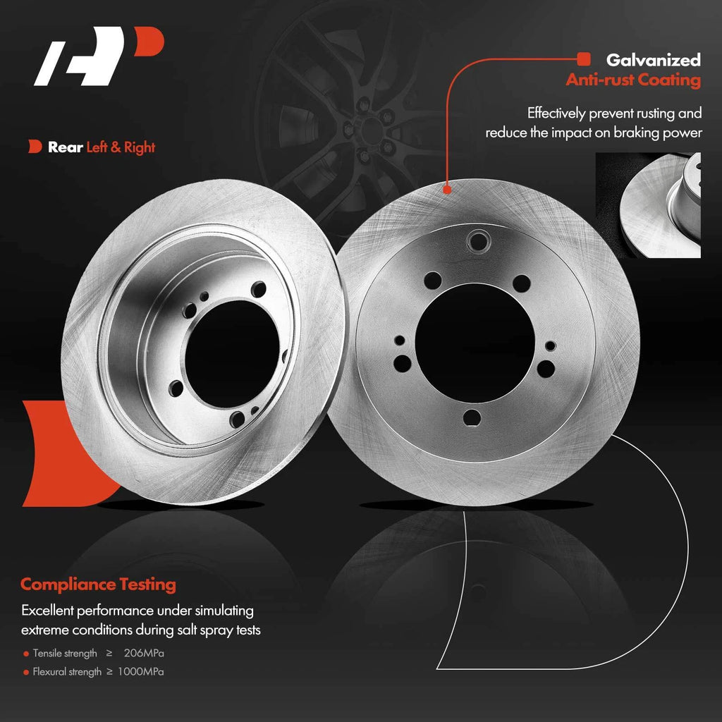 Front & Rear Disc Brake Rotor & Ceramic Pad for Mitsubishi Eclipse (2000-2005)