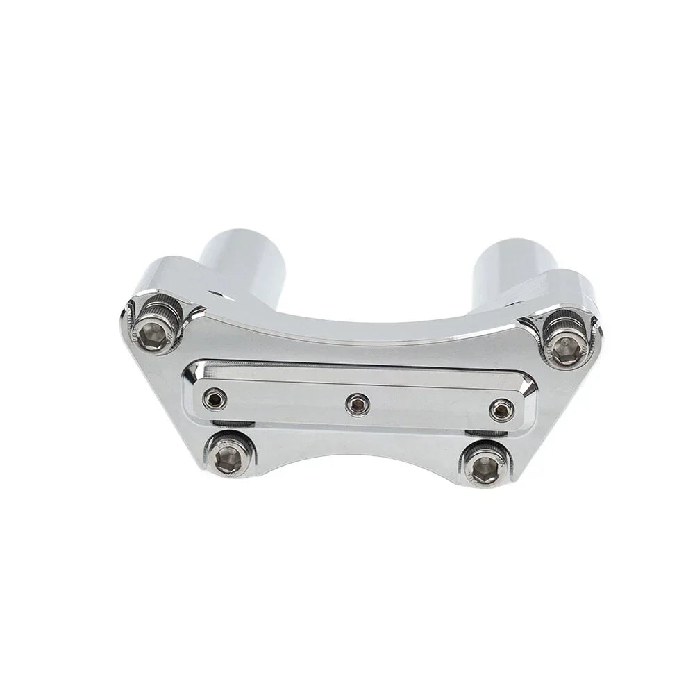 Chrome 3.5" Handlebar Riser & Top Clamp for Harley Dyna, Road Glide (2006-2023)
