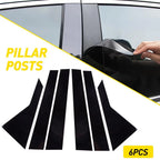 Gloss Black Pillar Posts Window Trim Cover for Hyundai Genesis G80 (2015–2022)