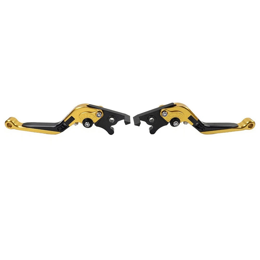 Folding Extendable Brake Clutch Levers for Yamaha YZF R1 (2004–2008), R6 (2005–2016), R6S (Gold)