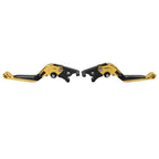 Folding Extendable Brake Clutch Levers for Yamaha YZF R1 (2004–2008), R6 (2005–2016), R6S (Gold)