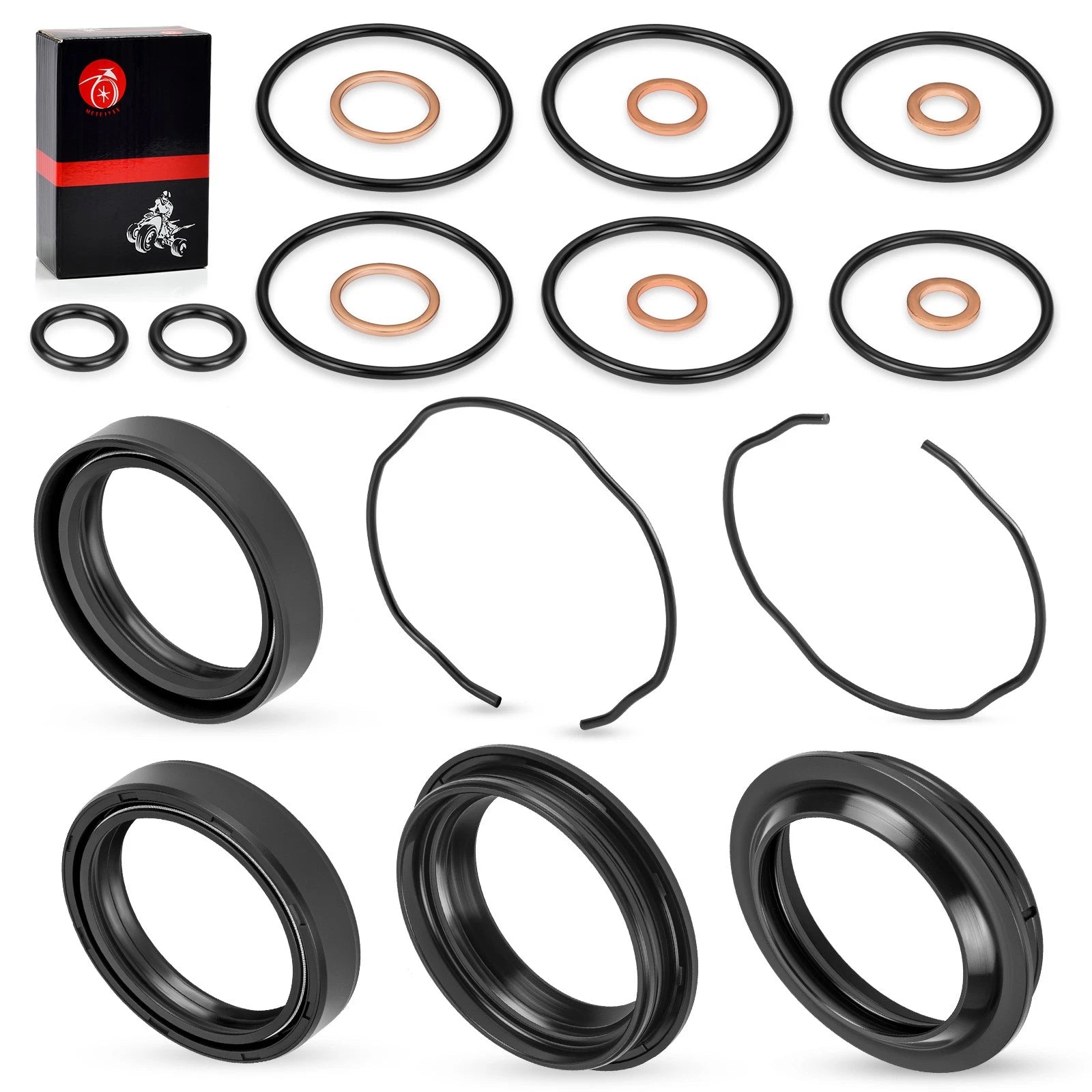 Front Fork Dust Seal Oil Seal Kit for Suzuki GSXR600 GSXR750 Vstrom 650 (2006–2023)