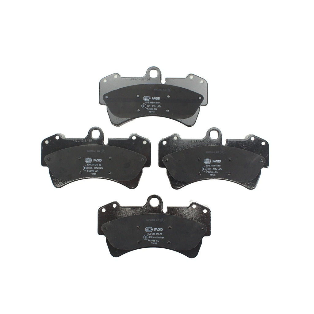 Set of 4 Hella Front Low-Met Disc Brake Pads for Audi Q7 (2011–2013)
