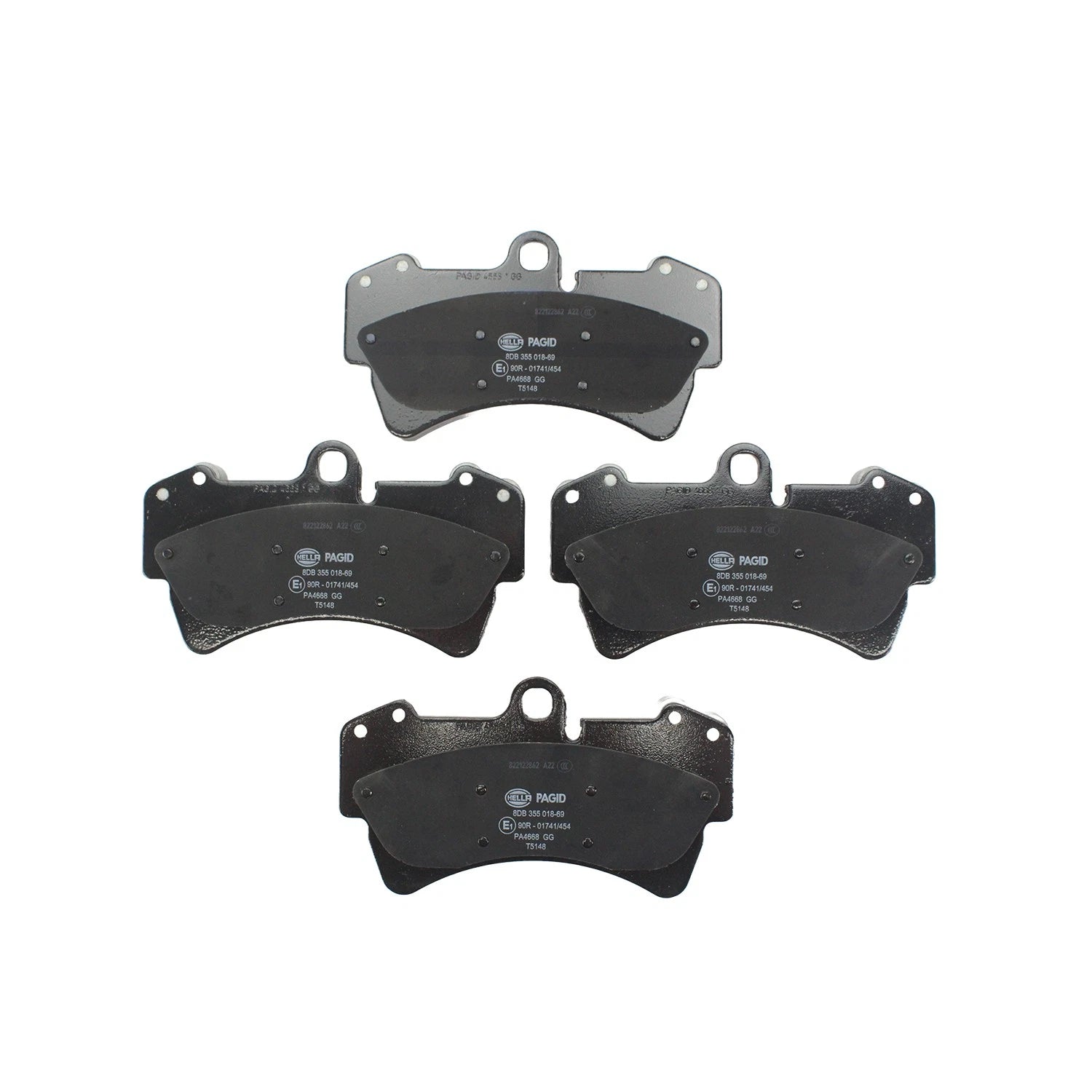 Set of 4 Hella Front Low-Met Disc Brake Pads for Audi Q7 (2011–2013)